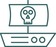 Pirate Line Gradient Icon vector
