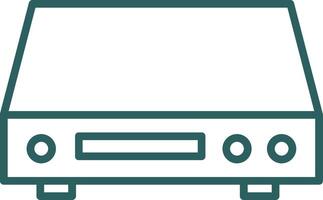 Dvd Player Line Gradient Icon vector