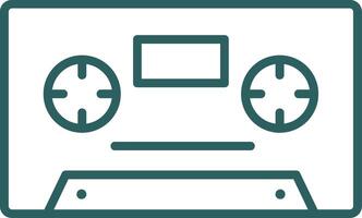 Cassette Line Gradient Icon vector