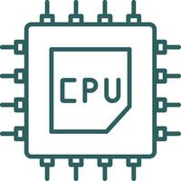 Processor Line Gradient Icon vector