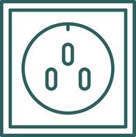 Socket Line Gradient Icon vector