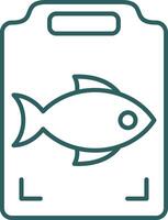 Fish Cooking Line Gradient Icon vector