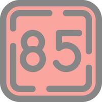 Eighty Five Line Filled Light Icon vector