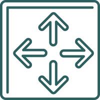 Maximize Line Gradient Icon vector