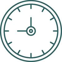 Clock Line Gradient Icon vector