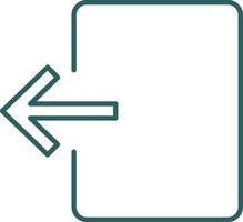Exit Door Line Gradient Icon vector