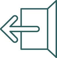 Logout Line Gradient Icon vector