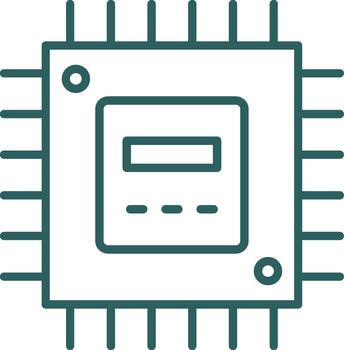 Processor Line Gradient Icon vector