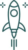 Rocket Line Gradient Icon vector