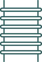 Step Ladder Line Gradient Icon vector