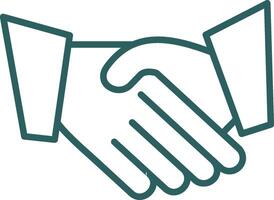 Hand Shaking Line Gradient Icon vector