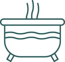 Hot Tub Line Gradient Icon vector