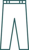 Trousers Line Gradient Icon vector
