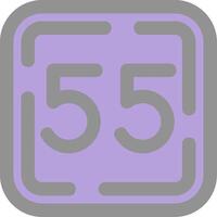 Fifty Five Line Filled Light Icon vector