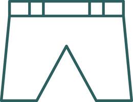 Shorts Line Gradient Icon vector