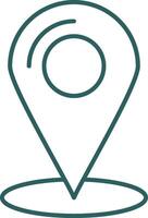 Location Line Gradient Icon vector