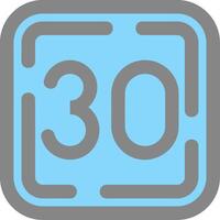 Thirty Line Filled Light Icon vector