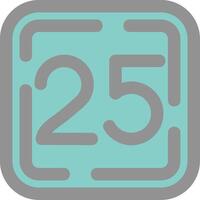 Twenty Five Line Filled Light Icon vector