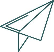 Paper Plane Line Gradient Icon vector