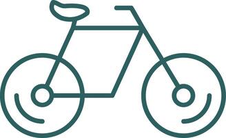 icono de gradiente de línea de bicicleta vector