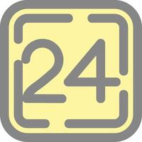 Twenty Four Line Filled Light Icon vector