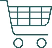 Shopping Basket Line Gradient Icon vector