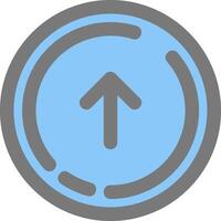 Up arrow Line Filled Light Icon vector