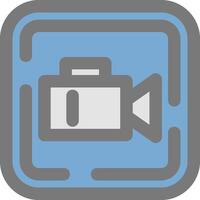 Video Line Filled Light Icon vector