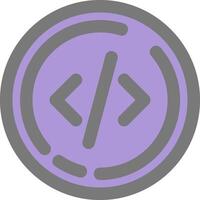 Code Line Filled Light Icon vector