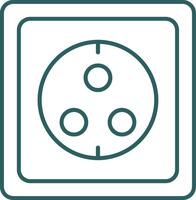 Wall Socket Line Gradient Icon vector