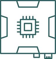 Motherboard Line Gradient Icon vector