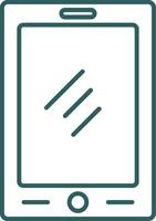 Tablet Line Gradient Icon vector