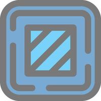 Square Line Filled Light Icon vector