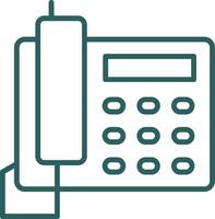 Telephone Line Gradient Icon vector