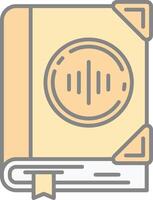 Audio book Line Filled Light Icon vector