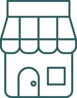 Shop Line Gradient Icon vector