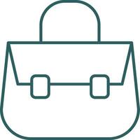 Shoulder Bag Line Gradient Icon vector