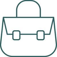 Shoulder Bag Line Gradient Icon vector