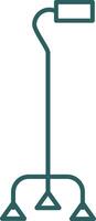 Walking Stick Line Gradient Icon vector