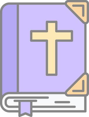 Bible Line Filled Light Icon