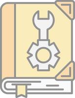 User manual Line Filled Light Icon vector