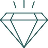Diamond Line Gradient Icon vector