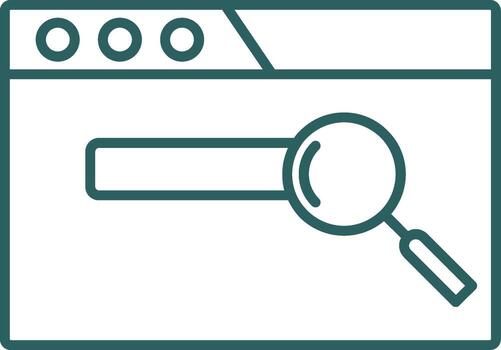 Web Search Line Gradient Icon vector