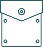 Pocket Square Line Gradient Icon vector