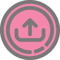 Upload Line Filled Light Icon vector