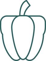 Capsicum Line Gradient Icon vector