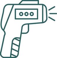 Thermometer Gun Line Gradient Icon vector