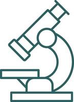 Microscope Line Gradient Icon vector