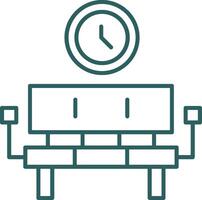 Waiting Room Line Gradient Icon vector