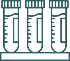 Test Tube Line Gradient Icon vector